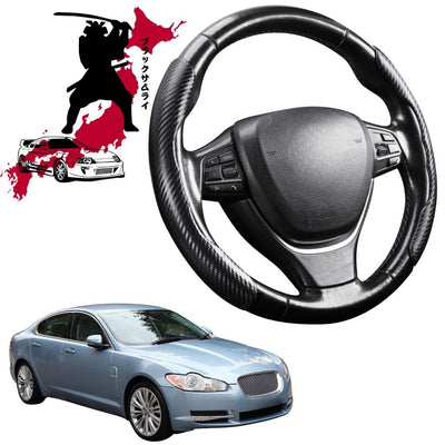 Black Samurai Segmented Steering Wheel Cover for Jaguar XF 2007 - 2015 (X250)