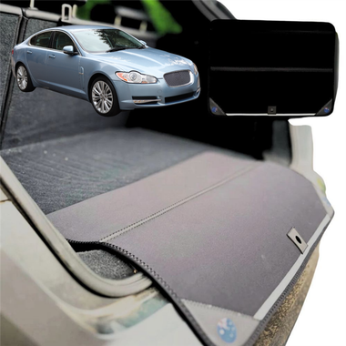 Rear Cargo Boot Bumper Protector for Jaguar XF 2007 - 2015 (X250) - Standard (72 x 55) - Black