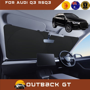 Front Windscreen Sun Shade for Audi Q3 RSQ3 2011 - 2019 8U - Standard 150 x 85 cm - Black