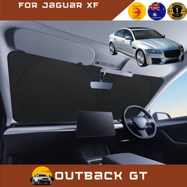 Front Windscreen Sun Shade for Jaguar XF 2016 - Current (X260) - Standard 150 x 85 cm - Black