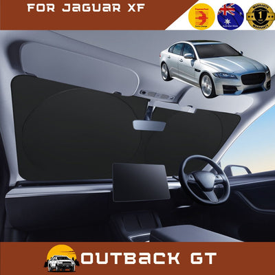 Front Windscreen Sun Shade for Jaguar XF 2016 - Current (X260) - Standard 150 x 85 cm - Black