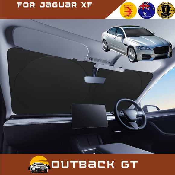Front Windscreen Sun Shade for Jaguar XF 2016 - Current (X260) - Standard 150 x 85 cm - Black