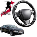 Black Samurai Segmented Steering Wheel Cover for Jaguar XJ 2010 - 2021 Long Wheel-1