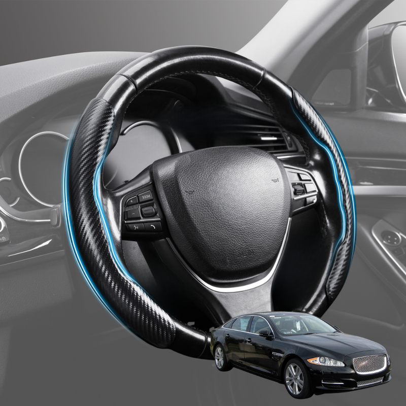 Segmented Steering Wheel Cover for Jaguar XJ 2010 - 2021 Long Wheel - Universal Size