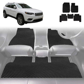 6D Diamond Car Floor Mats for Jeep Cherokee 2014 - Current (KL) - Custom-Fit Carpet Liner