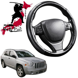 Black Samurai Segmented Steering Wheel Cover for Jeep Compass 2006 - 2017 (MK49)