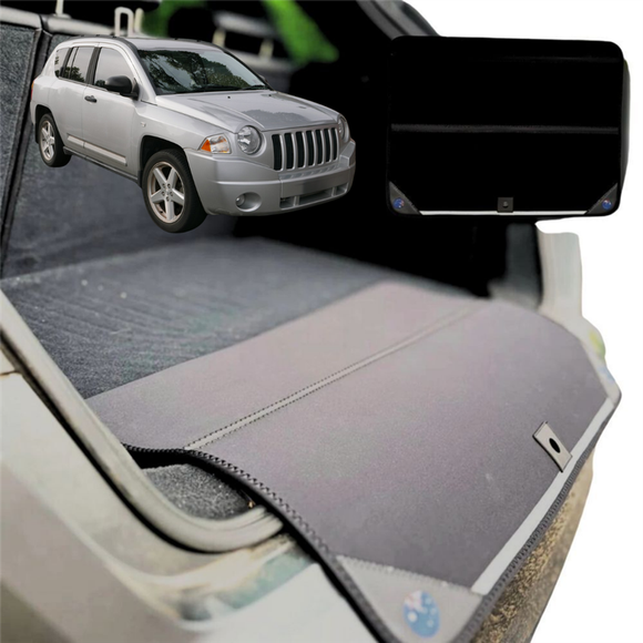 Rear Cargo Boot Bumper Protector for Jeep Compass 2006 - 2017 (MK49) - XL (98 x 55) - Black