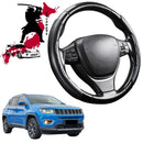 Black Samurai Segmented Steering Wheel Cover for Jeep Compass 2017 - Current M6-1