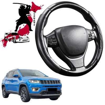 Black Samurai Segmented Steering Wheel Cover for Jeep Compass 2017 - Current M6