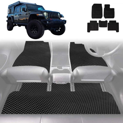 6D Diamond Car Floor Mats for Jeep Gladiator 2020 - Current JT - Custom-Fit Carpet Liner