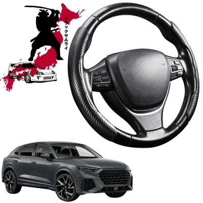 Black Samurai Segmented Steering Wheel Cover for Audi Q3 RSQ3 2018 - Current F3