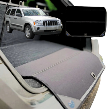 Rear Cargo Boot Bumper Protector for Jeep Grand Cherokee 2005 - 2011 (WH) - XL (98 x 55) - Black
