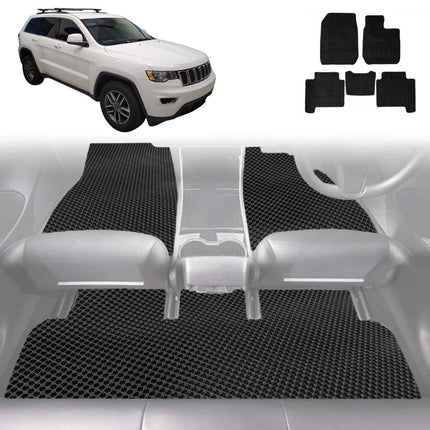 6D Diamond Car Floor Mats for Jeep Grand Cherokee 2011 - 2021 (WK) - Custom-Fit Carpet Liner