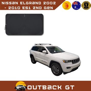 Front Windscreen Sun Shade for Jeep Grand Cherokee 2011 - 2021 (WK) - Standard 150 x 85 cm - Black