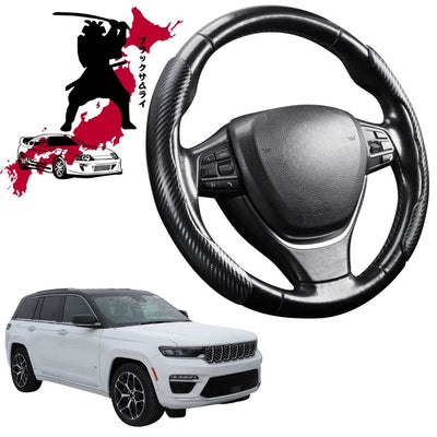 Black Samurai Segmented Steering Wheel Cover for Jeep Grand Cherokee 2022 - Current (WL)