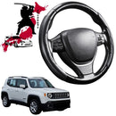 Black Samurai Segmented Steering Wheel Cover for Jeep Renegade  2015 - 2020-1