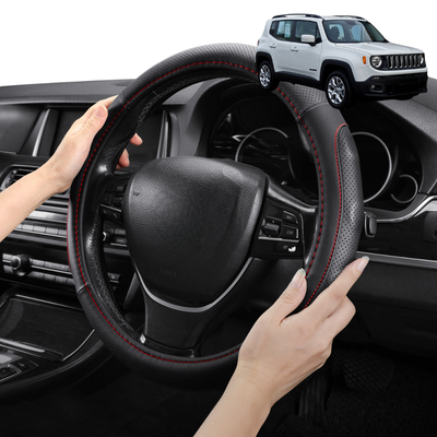 Steering Wheel Cover Pro Extra Layer for Jeep Renegade 2015-2020 - Breathable & Anti-Slip - Circle 38 cm