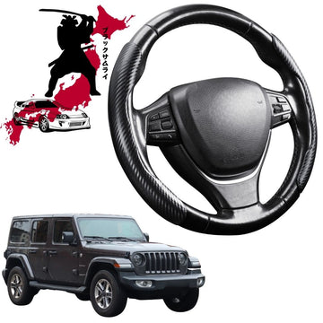 Black Samurai Segmented Steering Wheel Cover for Jeep Wrangler 2006 - 2018 (2-Door JK)