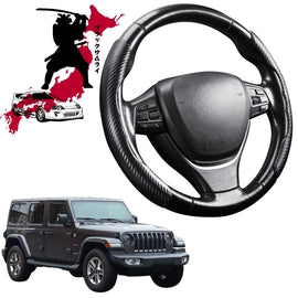 Black Samurai Segmented Steering Wheel Cover for Jeep Wrangler 2006 - 2018 (4-Door JK)