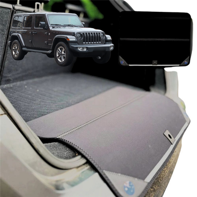 Rear Cargo Boot Bumper Protector for Jeep Wrangler 2006 - 2018 (4-Door JK) - XL (98 x 55) - Black