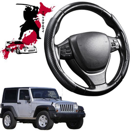 Black Samurai Segmented Steering Wheel Cover for Jeep Wrangler 2007 - 2018 Rubicon (JK)