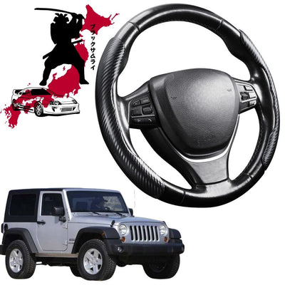 Black Samurai Segmented Steering Wheel Cover for Jeep Wrangler 2007 - 2018 Rubicon (JK)