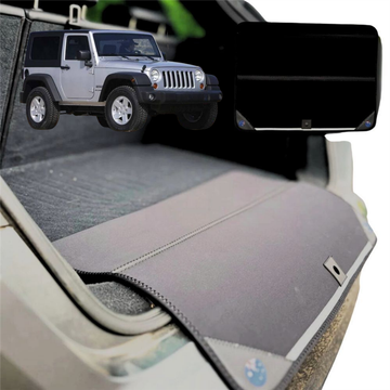 Rear Cargo Boot Bumper Protector for Jeep Wrangler 2007 - 2018 Rubicon (JK) - XL (98 x 55) - Black
