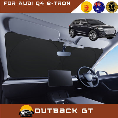 Front Windscreen Sun Shade for Audi Q4 e-tron 2022 - Current - Standard 150 x 85 cm - Black