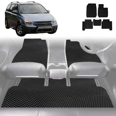 6D Diamond Car Floor Mats for Kia Carnival 2006 - 2014 (VQ) - Custom-Fit Carpet Liner