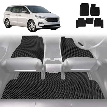 6D Diamond Car Floor Mats for Kia Carnival 2015 - 2020 (YP) - Custom-Fit Carpet Liner