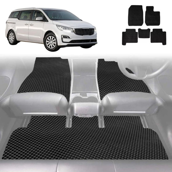 6D Diamond Car Floor Mats for Kia Carnival 2015 - 2020 (YP) - Custom-Fit Carpet Liner