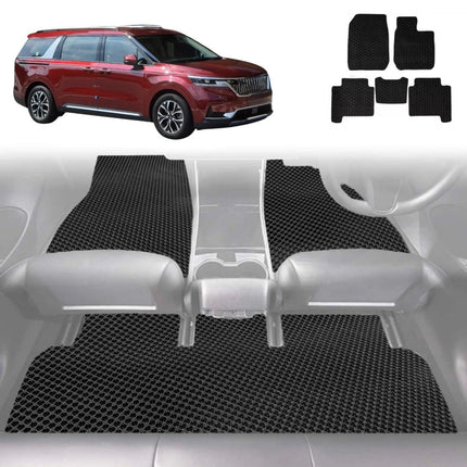 6D Diamond Car Floor Mats for Kia Carnival 2021 - Current (KA4) - Custom-Fit Carpet Liner