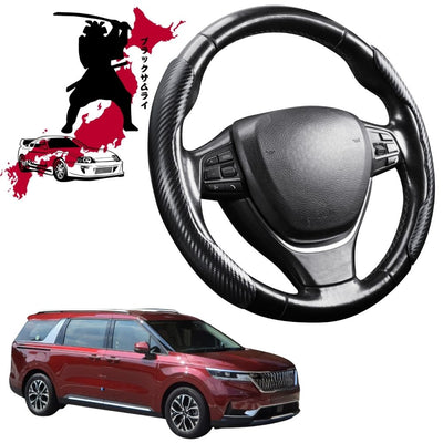 Black Samurai Segmented Steering Wheel Cover for Kia Carnival 2021 - Current (KA4)