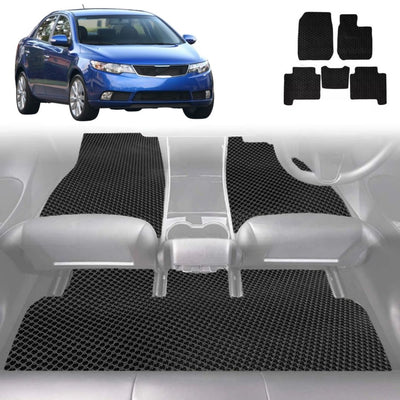 6D Diamond Car Floor Mats for Kia Cerato 2009 - 2013 (TD) - Custom-Fit Carpet Liner