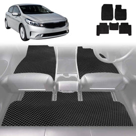 6D Diamond Car Floor Mats for Kia Cerato 2013 - 2018 (YD) - Custom-Fit Carpet Liner