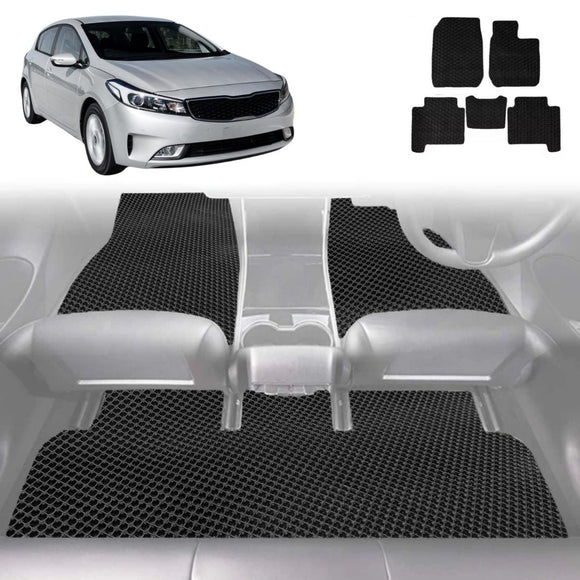 6D Diamond Car Floor Mats for Kia Cerato 2013 - 2018 (YD) - Custom-Fit Carpet Liner