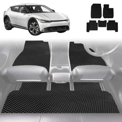 6D Diamond Car Floor Mats for Kia EV6 2022 - Current - Custom-Fit Carpet Liner