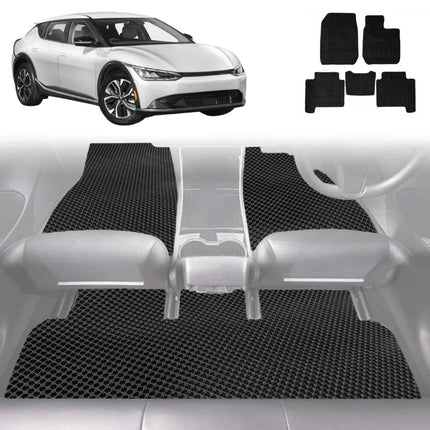 6D Diamond Car Floor Mats for Kia EV6 2022 - Current - Custom-Fit Carpet Liner