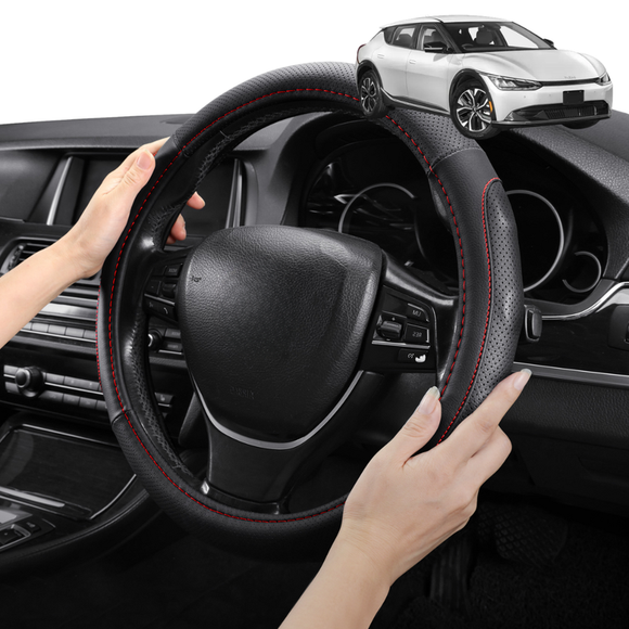 Steering Wheel Cover Pro Extra Layer for Kia EV6 2022 - Current - Breathable & Anti-Slip - Circle 38 cm