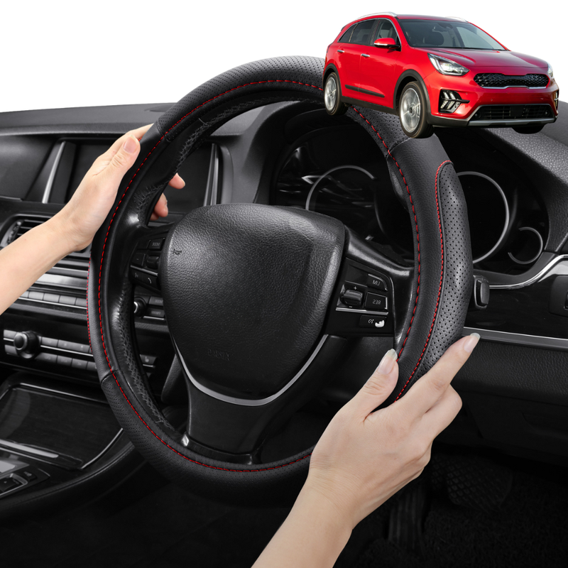 Steering Wheel Cover Pro Extra Layer for Kia NIRO 2016-2022 (DE) - Breathable & Anti-Slip - Circle 38 cm