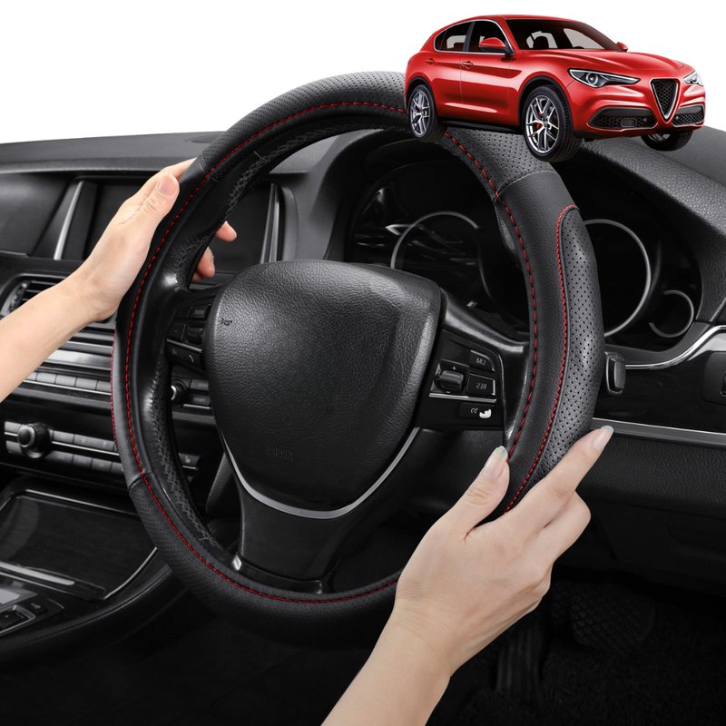 Steering Wheel Cover Pro Extra Layer for Alfa Romeo Stelvio 2017 - Current (949) - Breathable & Anti-Slip