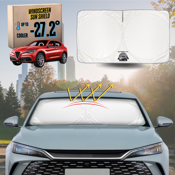 Front Windscreen Sun Shade for Alfa Romeo Stelvio 2017 - Current (949) - Standard 150 x 85 cm