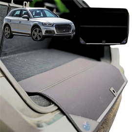Rear Cargo Boot Bumper Protector for Audi Q5 SQ5 2009 - 2017 (8R) - XL (98 x 55) - Black