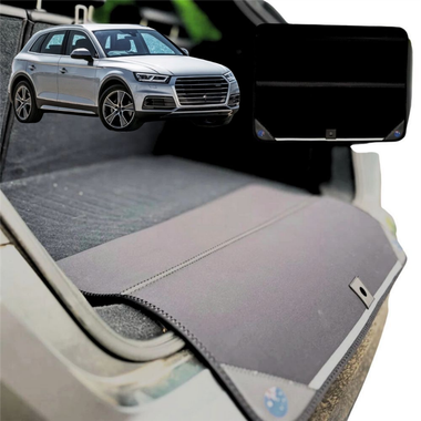 Rear Cargo Boot Bumper Protector for Audi Q5 SQ5 2009 - 2017 (8R) - XL (98 x 55) - Black