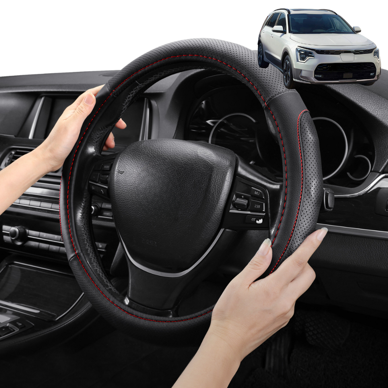 Steering Wheel Cover Pro Extra Layer for Kia NIRO 2022 - Current (HEV SG2) - Breathable & Anti-Slip - Circle 38 cm