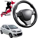 Black Samurai Segmented Steering Wheel Cover for Kia Picanto 2011 - 2016 (TA)-1