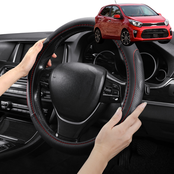 Steering Wheel Cover Pro Extra Layer for Kia Picanto 2017 - Current (JA) - Breathable & Anti-Slip - Circle 38 cm