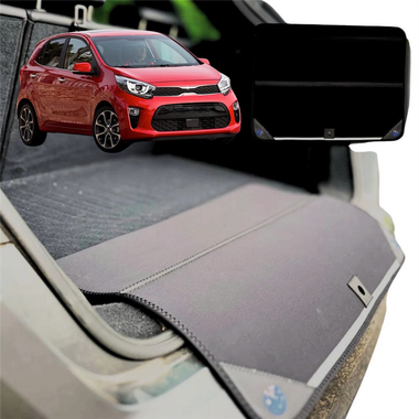 Rear Cargo Boot Bumper Protector for Kia Picanto 2017 - Current (JA) - Standard (72 x 55) - Black