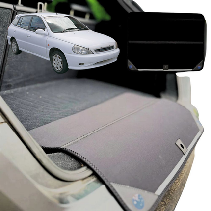 Rear Cargo Boot Bumper Protector for Kia Rio 2000 - 2005 (DC) - Standard (72 x 55) - Black