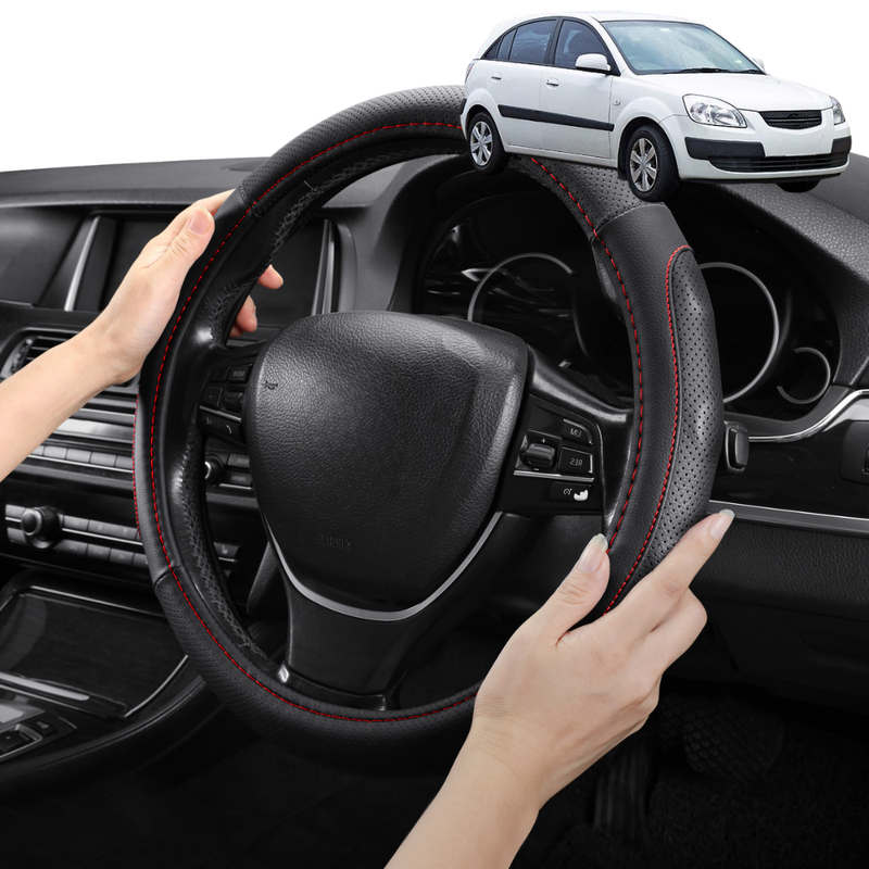 Steering Wheel Cover Pro Extra Layer for Kia Rio 2005-2011 (JB) - Breathable & Anti-Slip - Circle 38 cm
